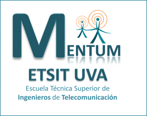 Logotipo del programa Mentum de mentoría de la Escuela Superior de Ingenierías de Telecomunicaciones de la UVa