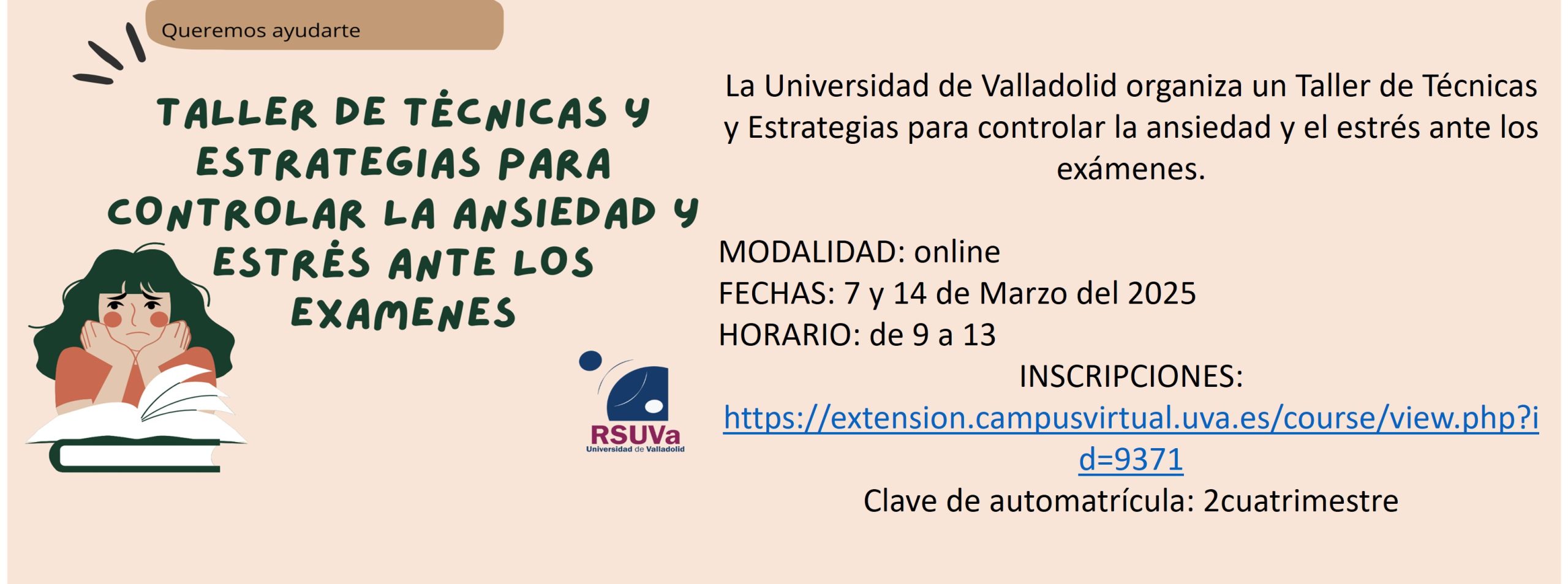 Técnicas control ansiedad ante exámenes. Curso 24/25