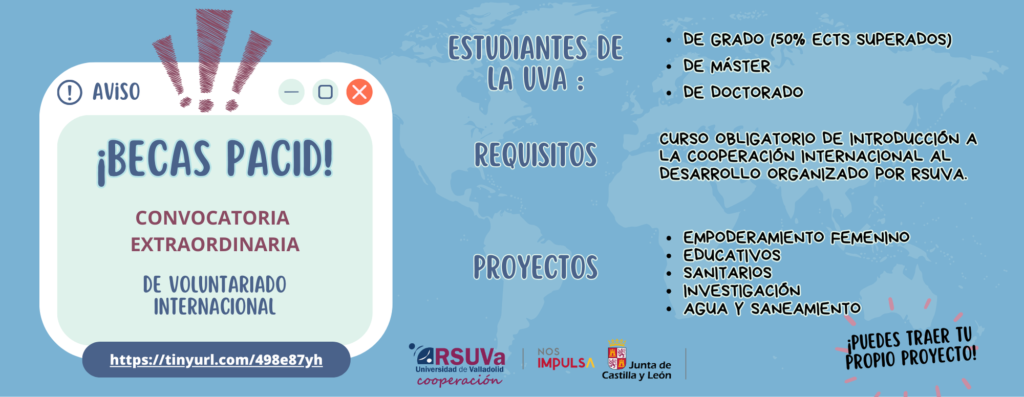 Convocatoria extraordinaria de las becas PACID