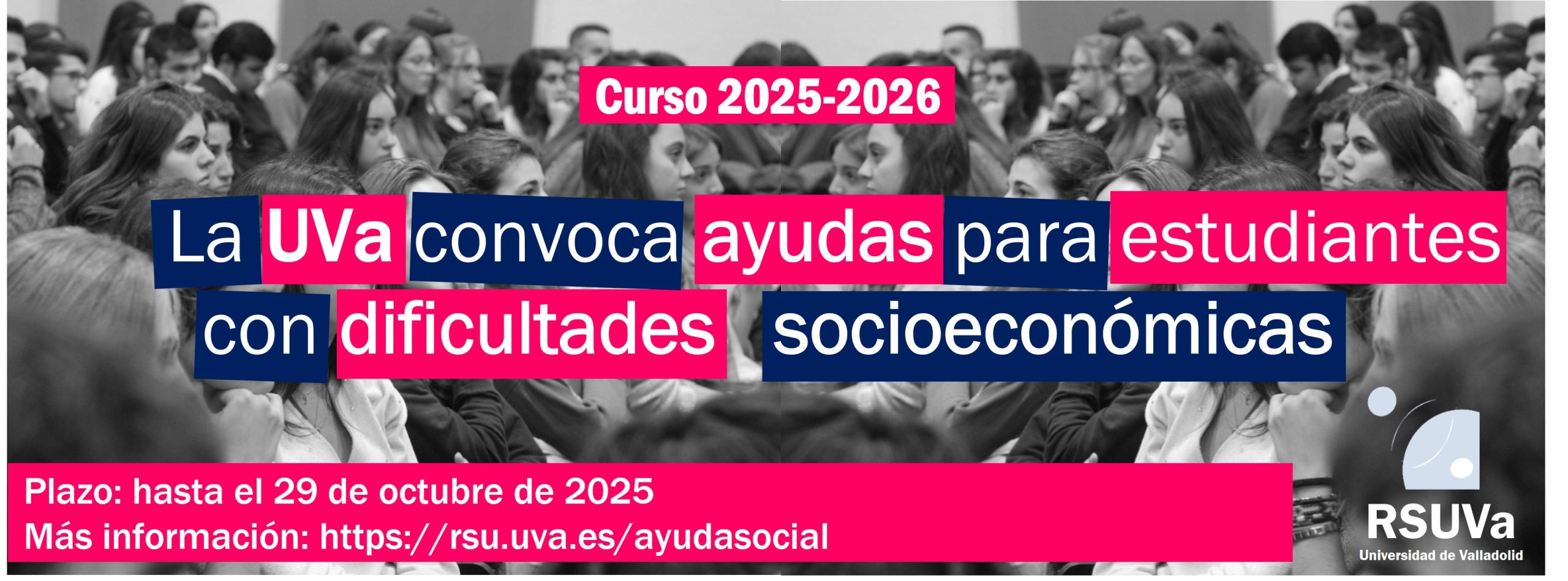 Convocatoria extraordinaria de ayudas para estudiantes de la UVa con dificultades socioeconómicas. Curso 2025-2026