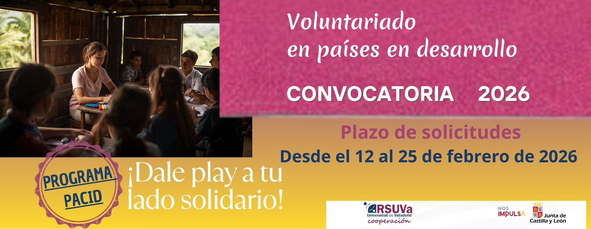 Voluntariado en países en desarrollo CARRUSEL Convocatoria programa PACID 2026